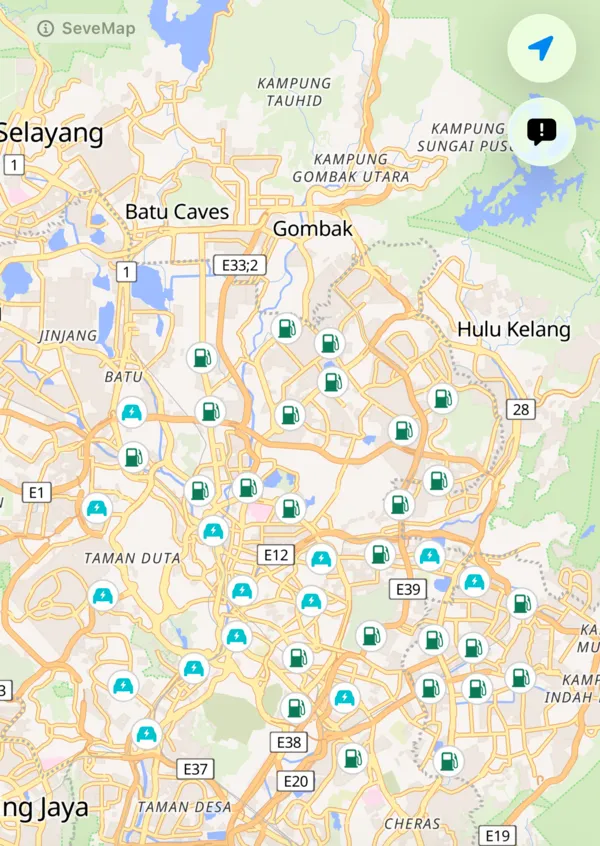 Map from KLCC to Cyberjaya